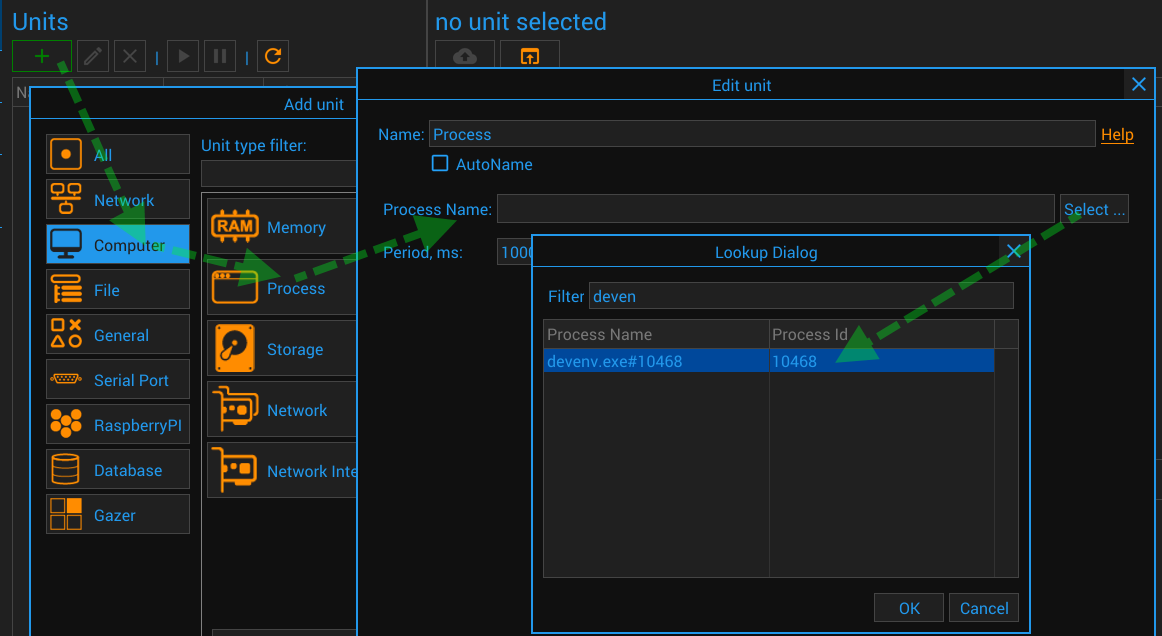 Adding Process Monitoring Unit - Scheme